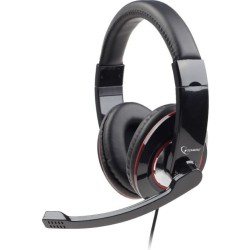 CASTI Gembird, cu fir, standard, utilizare multimedia, microfon pe brat, conectare prin Jack 3.5 mm x 2, negru, "MHS-001", (timb
