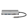HUB extern D-LINK, porturi SD/microSD Dual Card Reader x 1, USB 3.0 x 2, HDMI x 1, USB Type C x 1, conectare prin USB Type C, ca