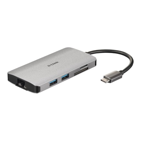 HUB extern D-LINK, porturi Gigabit LAN x 1, SD/microSD Dual Card Reader x 1, USB 3.0 x 3, HDMI x 1, USB Type C x 1, conectare pr