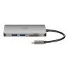 HUB extern D-LINK, porturi Gigabit LAN x 1, SD/microSD Dual Card Reader x 1, USB 3.0 x 3, HDMI x 1, USB Type C x 1, conectare pr