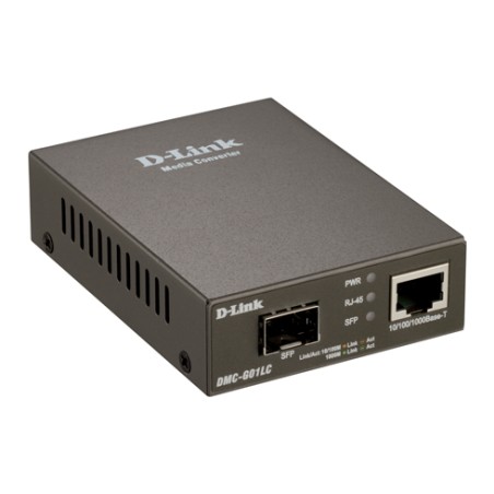 MEDIA CONVERTOR D-LINK RJ45 10/100/1000 Mbps la fibra, Fu60-Duplex "DMC-G01LC"( include timbru verde 0.5 Lei )
