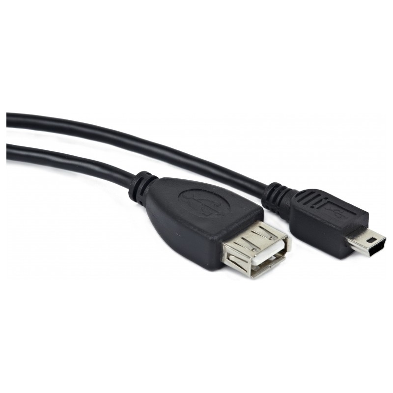 CABLU adaptor OTG GEMBIRD, pt. smartphone, Mini-USB 2.0 (T) la USB 2.0 (M), 15cm, asigura conectarea telef. la o tastatura, mous