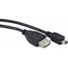 CABLU adaptor OTG GEMBIRD, pt. smartphone, Mini-USB 2.0 (T) la USB 2.0 (M), 15cm, asigura conectarea telef. la o tastatura, mous