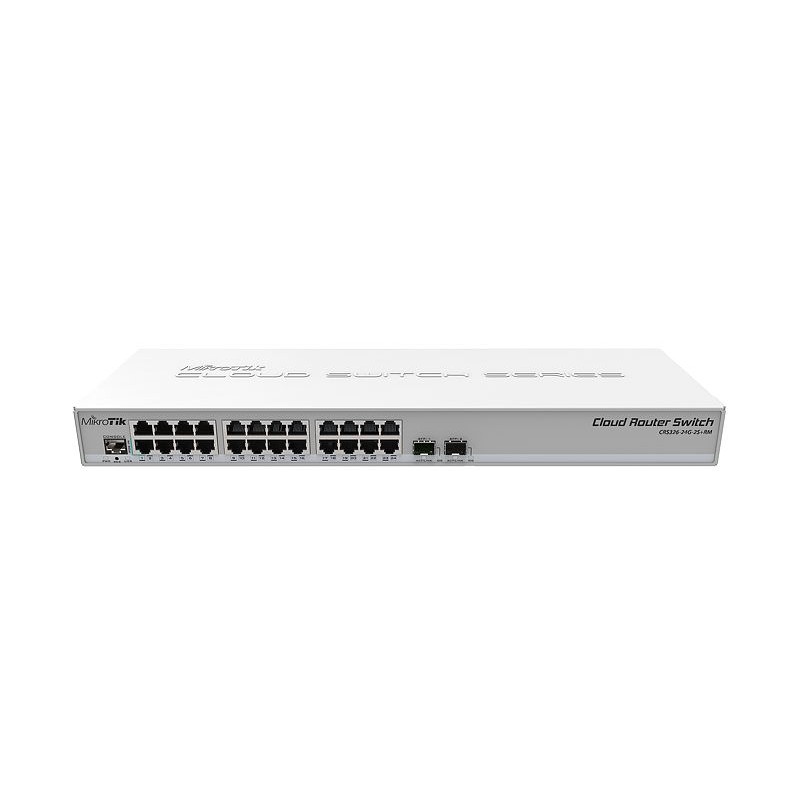SWITCH MIKROTIK, CRS326-24G-2S+RM, porturi Gigabit x 24, SFP+ x 2, managed, rackabil, carcasa metalica, "CRS326-24G-2S+RM" (timb