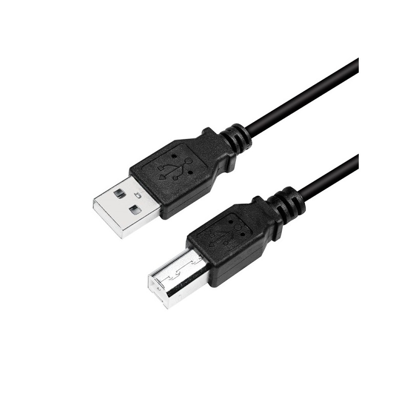 CABLU USB LOGILINK pt. imprimanta, USB 2.0 (T) la USB 2.0 Type-B (T), 3m, black, "CU0008B" (timbru verde 0.18 lei)