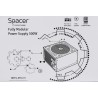 SURSA SPACER MODULARA 500 (for 500W Gaming PC), fan 120mm, MB (20+4) x1, CPU (4+4) x1, PCI-E (6+2) x1, SATA x3, Molex x3, *retai