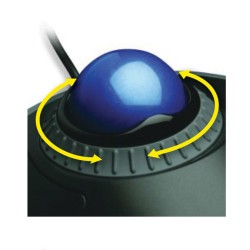 MOUSE Kensington - trackball, "Orbit", trackball, cu fir, USB, optic, nespecificat, butoane/scroll 2/1, trackball, negru, "K7233