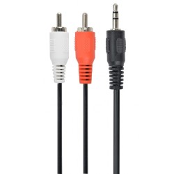 CABLU audio GEMBIRD stereo (3.5 mm jack la 2 x RCA), 1.5m "CCA-458" (timbru verde 0.08 lei)