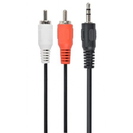 CABLU audio GEMBIRD stereo (3.5 mm jack la 2 x RCA), 1.5m "CCA-458" (timbru verde 0.08 lei)