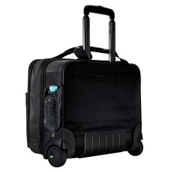 TROLLER LEITZ, pt. notebook de max. 15.6 inch, 2 compartimente, buzunar frontal | buzunar lateral, waterproof, poliester, negru,