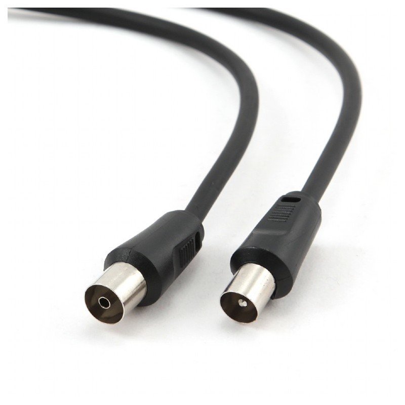 PATCH CORD  COAXIAL GEMBIRD, RG59,  1.8m, male to female, negru "CCV-515" (timbru verde 0.08 lei)