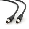 PATCH CORD  COAXIAL GEMBIRD, RG59,  1.8m, male to female, negru "CCV-515" (timbru verde 0.08 lei)