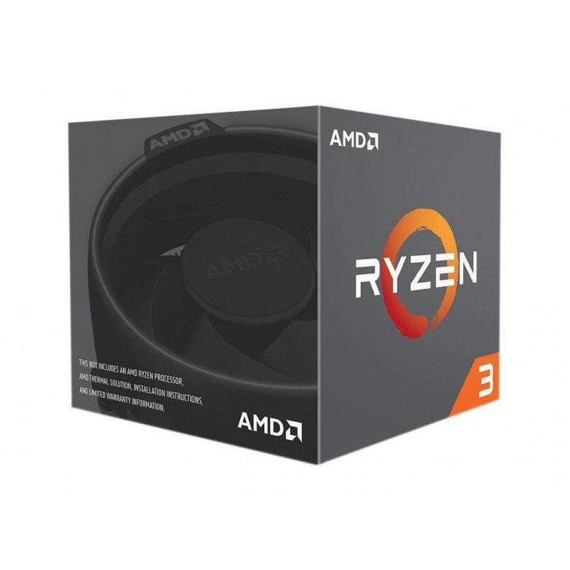 CPU AMD, skt. AM4 AMD Ryzen 3, 3100, frecventa 3.6 GHz, turbo 3.9 GHz, 4 nuclee, putere 65 W, cooler, "100-100000284BOX"