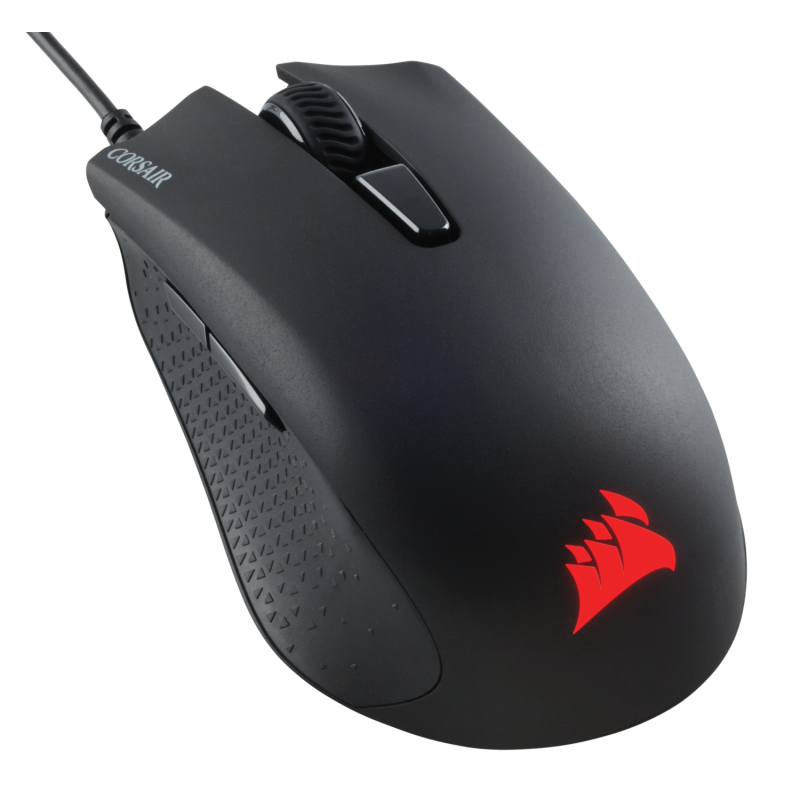 MOUSE CORSAIR, "Harpoon RGB Pro", gaming, cu fir, USB, optic, 12000 dpi, butoane/scroll 6/1, iluminare, butoane programabile, ne