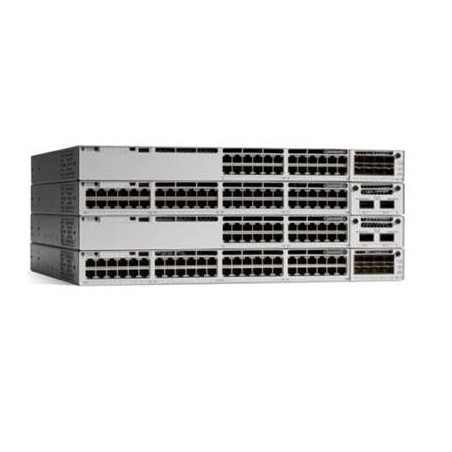 SWITCH CISCO, Catalyst 9300-24T-E, porturi Gigabit x 24, managed, rackabil da, carcasa metalica, "C9300-24T-E" (timbru verde 2 l