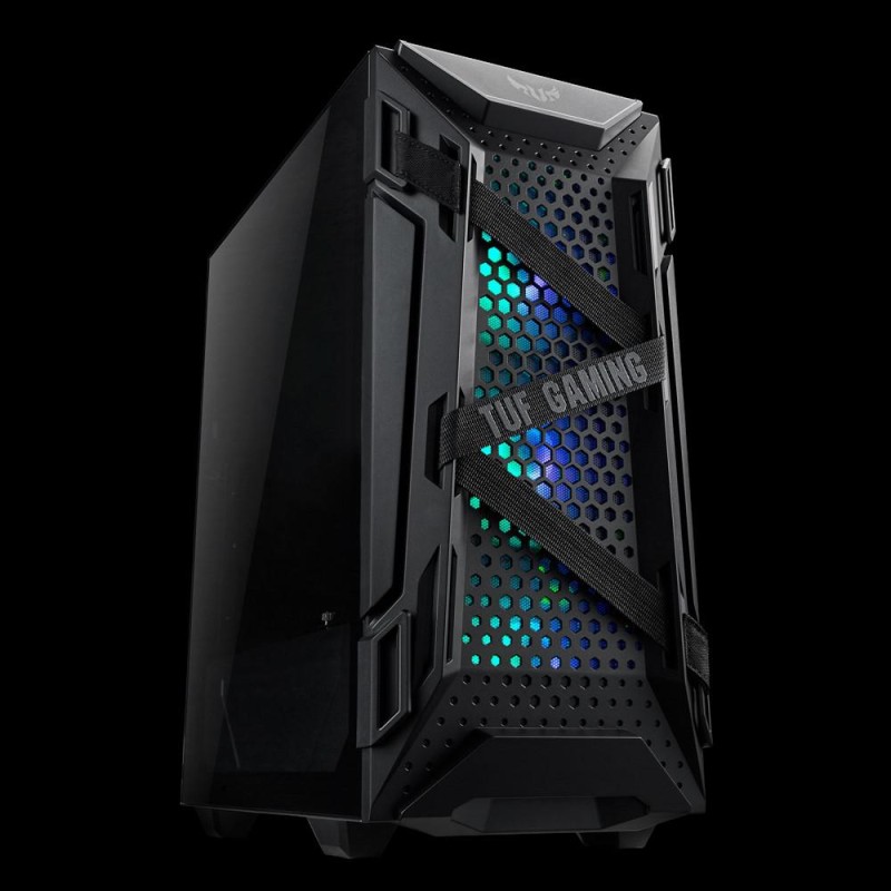 CARCASA ASUS, Middle Tower, ATX, "GT301 TUF", fara sursa, sticla securizata, 4 x fan, USB 3.0 x 2, Jack 3.5mm x 2, suport casti,