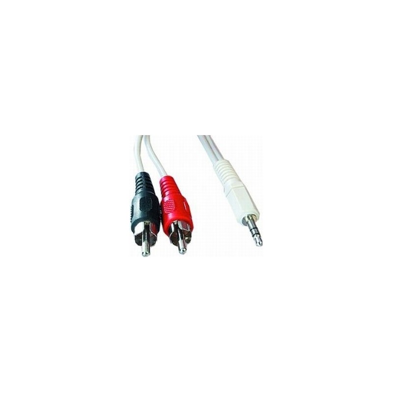 CABLU audio GEMBIRD stereo (3.5 mm jack la 2 x RCA), 5m "CCA-458-5M" (timbru verde 0.08 lei)