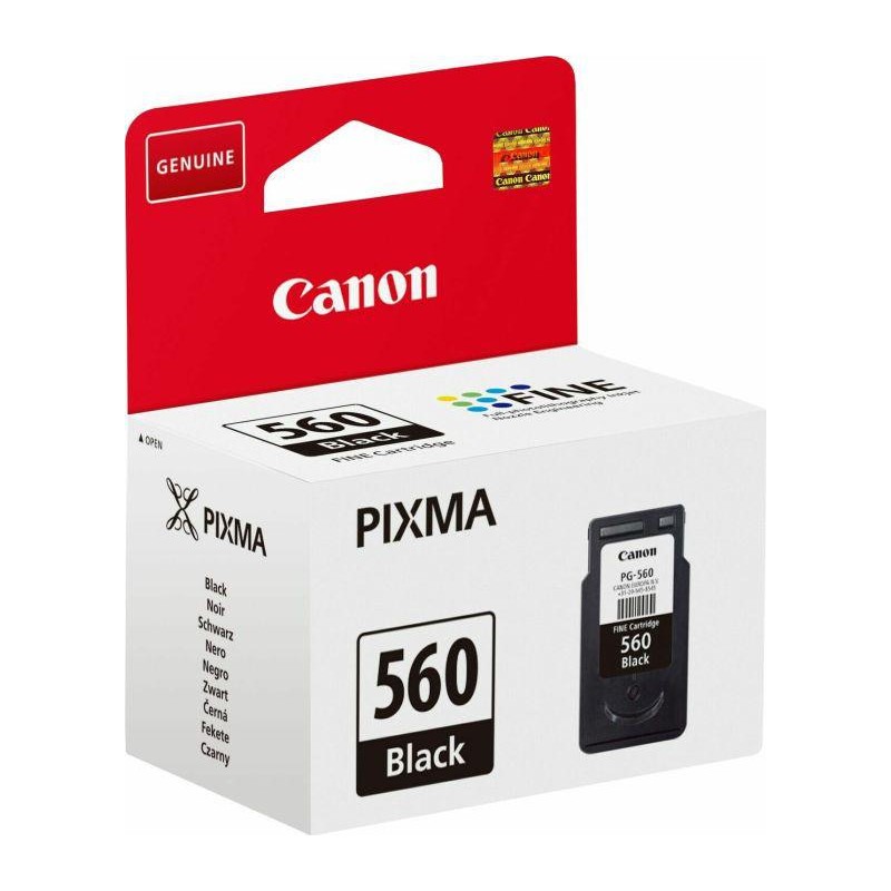 Cartus Cerneala Original Canon Black, PG-560, pentru Pixma TS5350|TS5351|TS5352, 180, (timbru verde 0.15 lei), "3713C001AA"