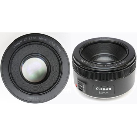 Obiectiv foto CANON, EF 50MM/F1.8 STM,NOPP, "AC0570C005AA" (timbru verde 0.18 lei)