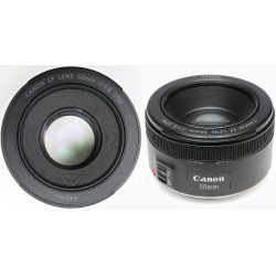 Obiectiv foto CANON, EF 50MM/F1.8 STM,NOPP, "AC0570C005AA" (timbru verde 0.18 lei)
