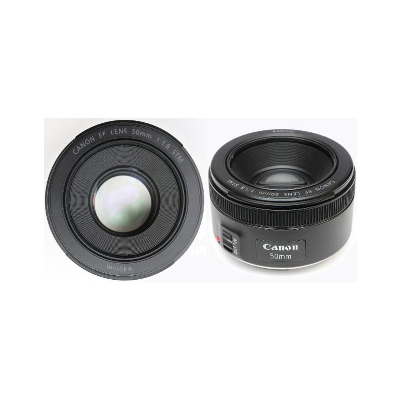 Obiectiv foto CANON, EF 50MM/F1.8 STM,NOPP, "AC0570C005AA" (timbru verde 0.18 lei)