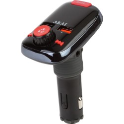 MODULATOR FM AKAI, Bluetooth 5.0, quick charge QC3.0, format MP3 | WMA, USB x 2, SD, montare la priza auto, "FMT-74BT" (timbru v