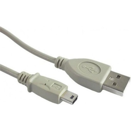 CABLU alimentare si date GEMBIRD, pt. smartphone, USB 2.0 (T) la Mini-USB 2.0 (T), 1.8m, alb, "CC-USB2-AM5P-6" (timbru verde 0.0