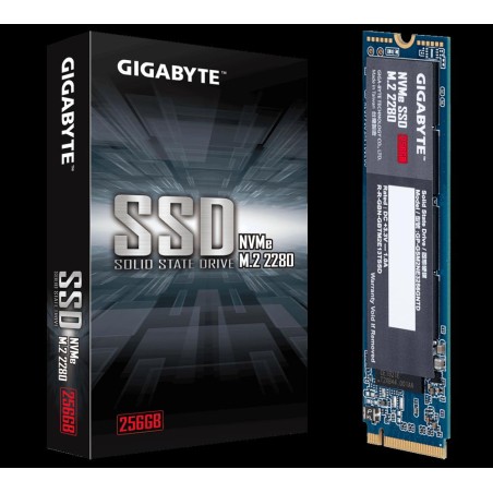 SSD GIGABYTE, 256 GB, M.2, PCIe Gen3.0 x4, 3D Nand, R/W: 1700/1100 MB/s, "GP-GSM2NE3256GNTD"