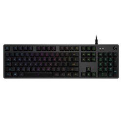 LOGITECH G512 Carbon RGB Mechanical Gaming Keyboard, GX Blue - CARBON - US INTL - USB - INTNL - G512 CLICKY (timbru verde 0.8 le