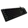 LOGITECH G512 Carbon RGB Mechanical Gaming Keyboard, GX Blue - CARBON - US INTL - USB - INTNL - G512 CLICKY (timbru verde 0.8 le