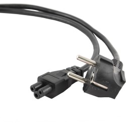 CABLU alimentare GEMBIRD notebook 3m, intrare Shucko, iesire C5, 10A, certificare VDE, bulk, black, "PC-186-ML12-3M" (timbru ver