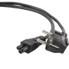 CABLU alimentare GEMBIRD notebook 3m, intrare Shucko, iesire C5, 10A, certificare VDE, bulk, black, "PC-186-ML12-3M" (timbru ver