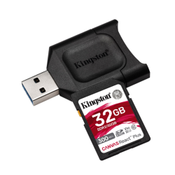CARD READER  KINGSTON, 32 GB, SDXC, clasa 10, standard UHS-II U3, "MLPR2/32GB" (timbru verde 0.03 lei)