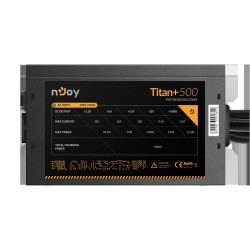 SURSA NJOY  TITAN+, 500 W, ATX 12V V2.3, fan 120 mm x 1, 80 PLUS Bronze - compatibila, "PSAT5050A20CUCO01B" (timbru verde 2 lei)