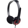 CASTI Gembird, cu fir, standard, utilizare multimedia, microfon pe brat, conectare prin Jack 3.5 mm x 2, negru / rosu, "MHS-002"