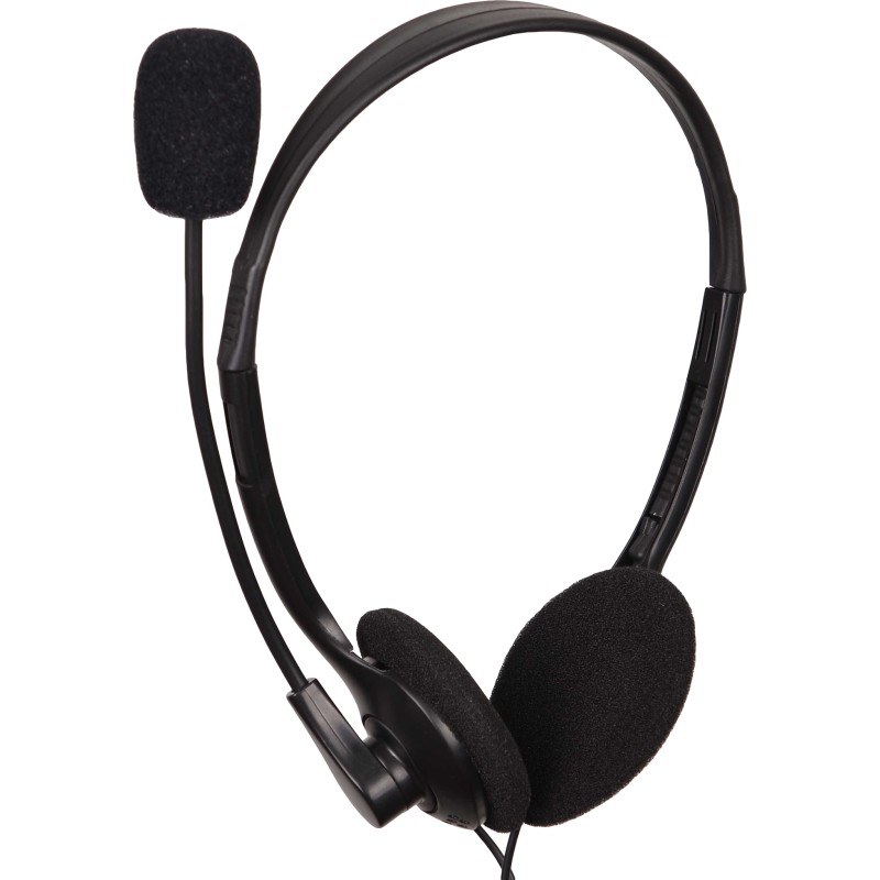 CASTI Gembird, cu fir, standard, utilizare multimedia, call center, microfon pe brat, conectare prin Jack 3.5 mm x 2, negru, "MH