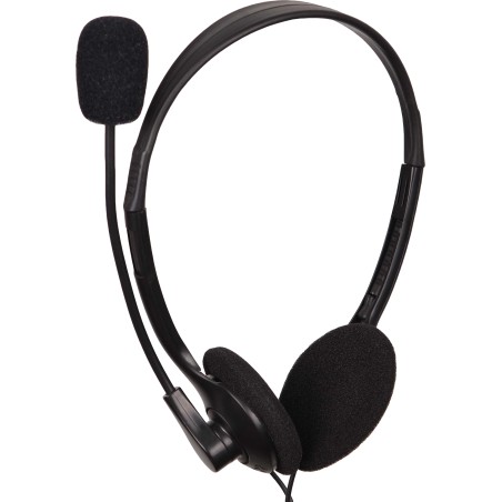 CASTI Gembird, cu fir, standard, utilizare multimedia, call center, microfon pe brat, conectare prin Jack 3.5 mm x 2, negru, "MH