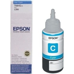 Cartus Cerneala Original Epson Cyan, T66424A, pentru L100|L120||L200|L110|L210|L220|L300|L355|L550, (timbru verde 0.15 lei), "C1