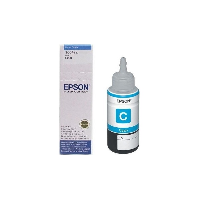 Cartus Cerneala Original Epson Cyan, T66424A, pentru L100|L120||L200|L110|L210|L220|L300|L355|L550, (timbru verde 0.15 lei), "C1