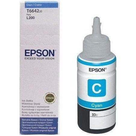 Cartus Cerneala Original Epson Cyan, T66424A, pentru L100|L120||L200|L110|L210|L220|L300|L355|L550, (timbru verde 0.15 lei), "C1