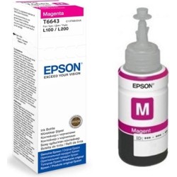 Cartus Cerneala Original Epson Magenta, T66434A, pentru L100|L120||L200|L110|L210|L220|L300|L355|L550,  , (timbru verde 0.15 lei