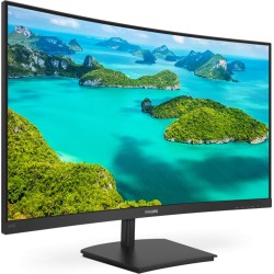 MONITOR PHILIPS 24", multimedia, VA, Full HD (1920 x 1080), Wide, curbat, 250 cd/mp, 4 ms, HDMI, VGA, "241E1SCA/00" (timbru verd