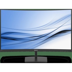 MONITOR PHILIPS 24", multimedia, VA, Full HD (1920 x 1080), Wide, curbat, 250 cd/mp, 4 ms, HDMI, VGA, "241E1SCA/00" (timbru verd