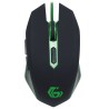 MOUSE GEMBIRD, gaming, cu fir, USB, optic, 2400 dpi, butoane/scroll 6/1, iluminare, negru / verde, "MUSG-001-G" (timbru verde 0.
