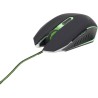 MOUSE GEMBIRD, gaming, cu fir, USB, optic, 2400 dpi, butoane/scroll 6/1, iluminare, negru / verde, "MUSG-001-G" (timbru verde 0.