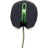 MOUSE GEMBIRD, gaming, cu fir, USB, optic, 2400 dpi, butoane/scroll 6/1, iluminare, negru / verde, "MUSG-001-G" (timbru verde 0.