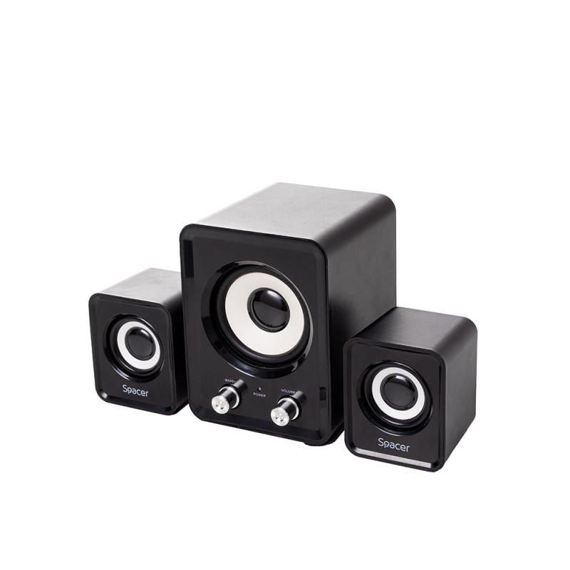 BOXE SPACER 2.1, RMS:  11W (2 x 3W + 5W), control volum, USB power, black, "SPB-807-BK" (timbru verde 2.00 lei)