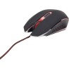 MOUSE GEMBIRD, gaming, cu fir, USB, optic, 2400 dpi, butoane/scroll 6/1, iluminare, negru / rosu, "MUSG-001-R" (timbru verde 0.1