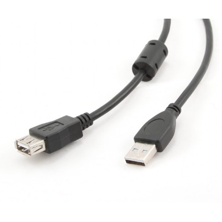 CABLU USB SPACER prelungitor, USB 2.0 (T) la USB 2.0 (M), 3m,  black "SPC-USB-AMAF-10" (timbru verde 0.18 lei)