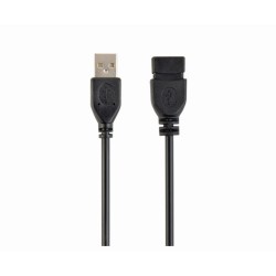 CABLU USB SPACER prelungitor, USB 2.0 (T) la USB 2.0 (M), 3m,  black "SPC-USB-AMAF-10" (timbru verde 0.18 lei)
